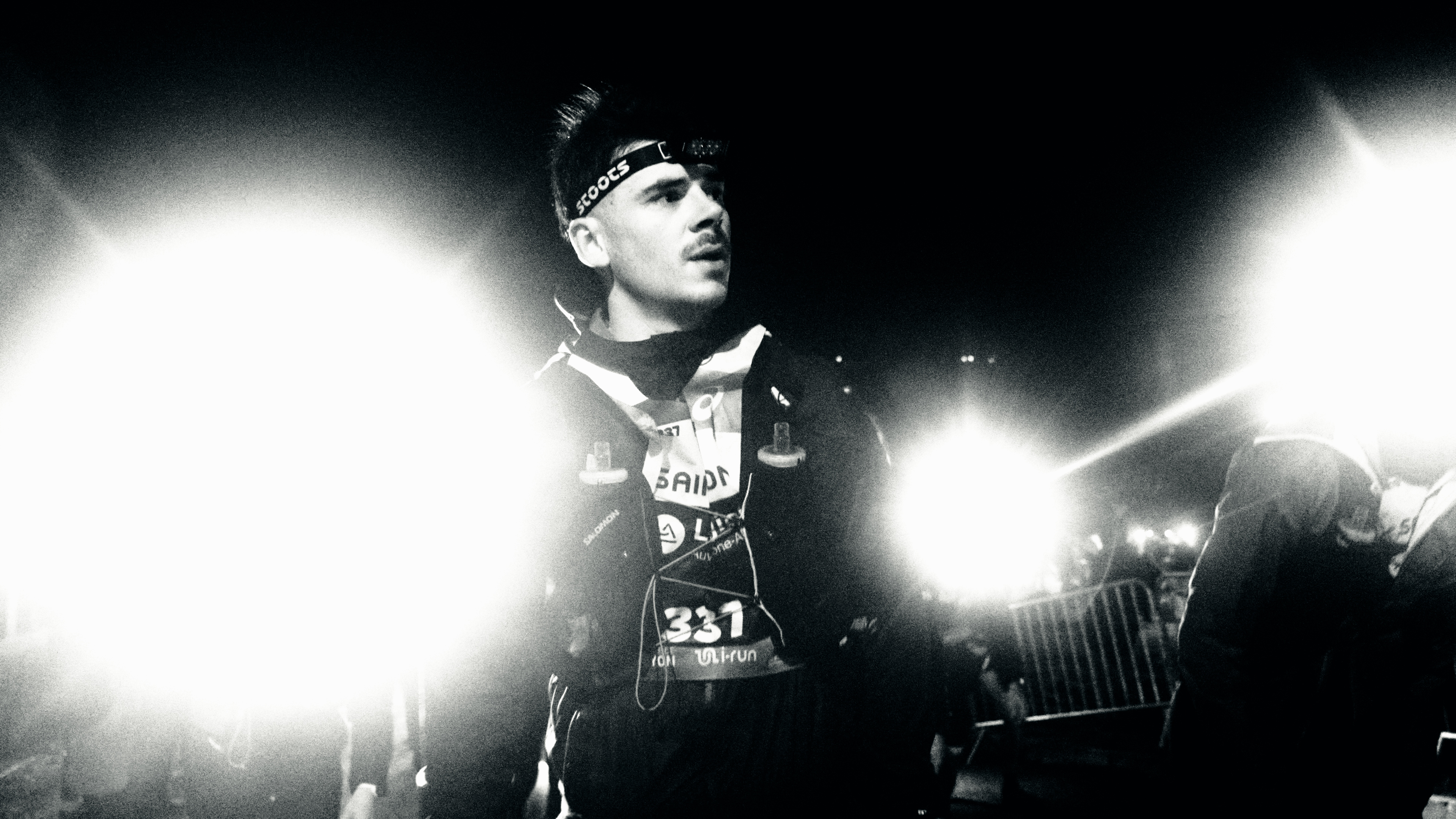 Raw Spirit, runner with headlamp at night